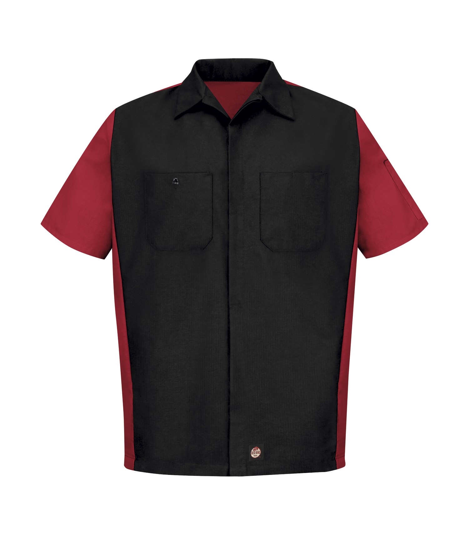 Red Kapᴹᴰ RED KAPᴹᴰ CHEMISE TISSÉE À MANCHES COURTES CREW - SY20 Black-Red