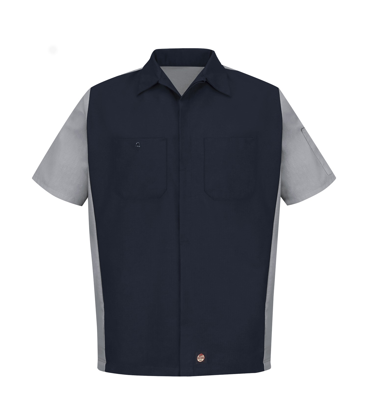 Red Kapᴹᴰ RED KAPᴹᴰ CHEMISE TISSÉE À MANCHES COURTES CREW - SY20 Navy-Grey