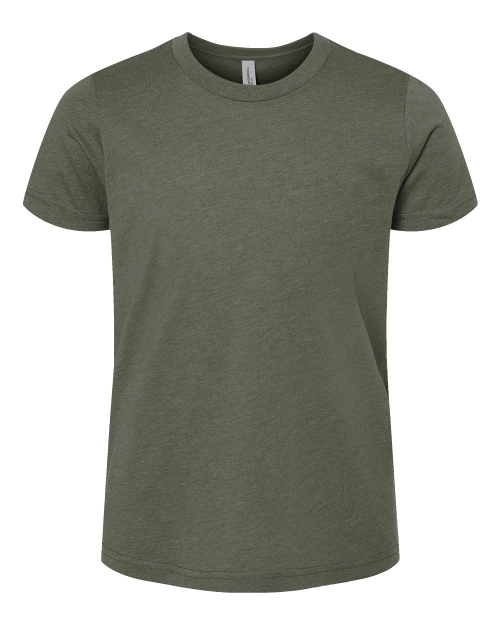 BELLA + CANVAS Youth CVC Jersey Tee - 3001YCVC Heather Military Green