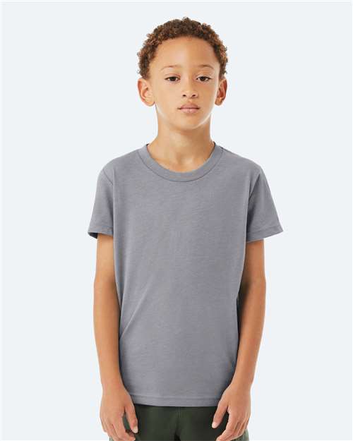 BELLA + CANVAS Youth CVC Jersey Tee - 3001YCVC Heather Storm