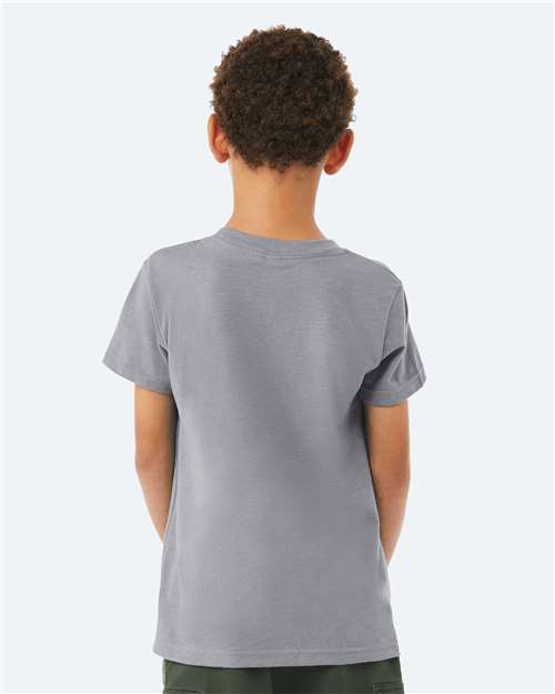 BELLA + CANVAS Youth CVC Jersey Tee - 3001YCVC Heather Storm