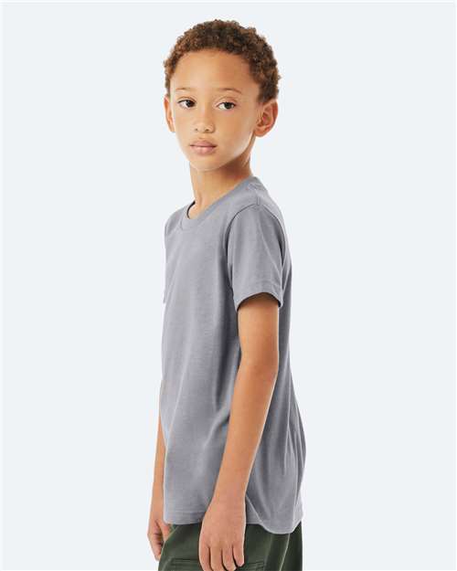 BELLA + CANVAS Youth CVC Jersey Tee - 3001YCVC Heather Storm