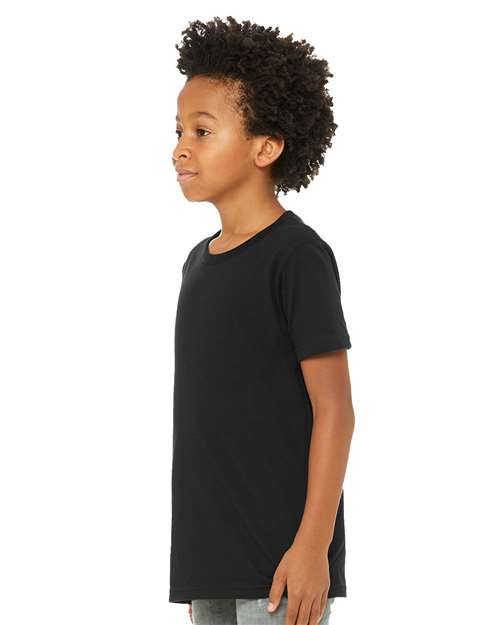 BELLA + CANVAS Youth CVC Jersey Tee - 3001YCVC Solid Black Blend
