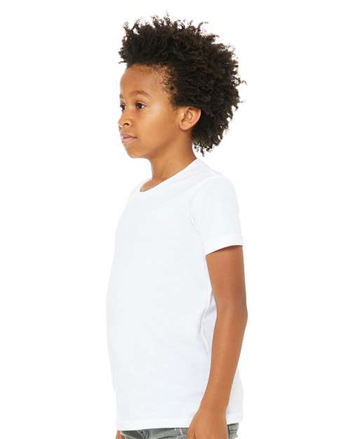 BELLA + CANVAS Youth CVC Jersey Tee - 3001YCVC Solid White Blend