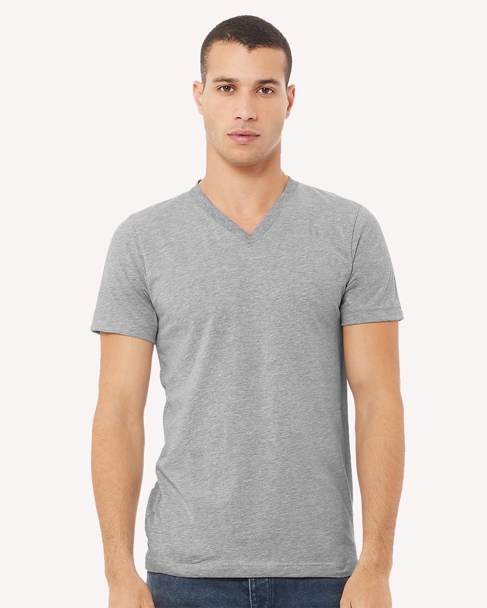 BELLA + CANVAS Unisex Heather CVC V-Neck Tee - 3005CVC