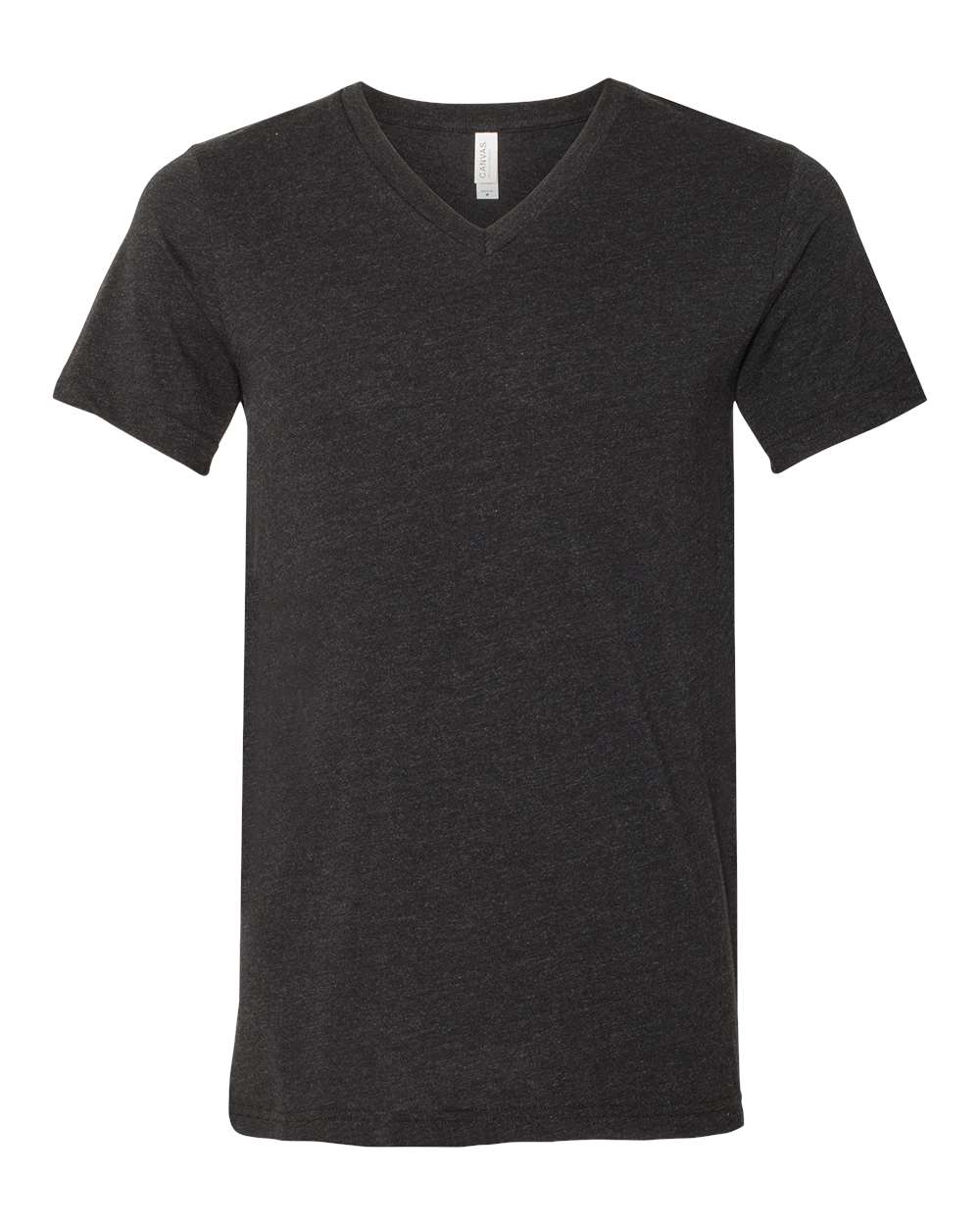 BELLA + CANVAS Unisex Heather CVC V-Neck Tee - 3005CVC Black Heather