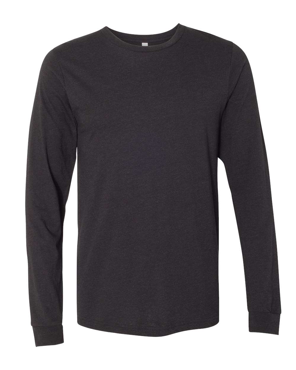 BELLA + CANVAS Heather CVC Long Sleeve Tee - 3501CVC Black Heather