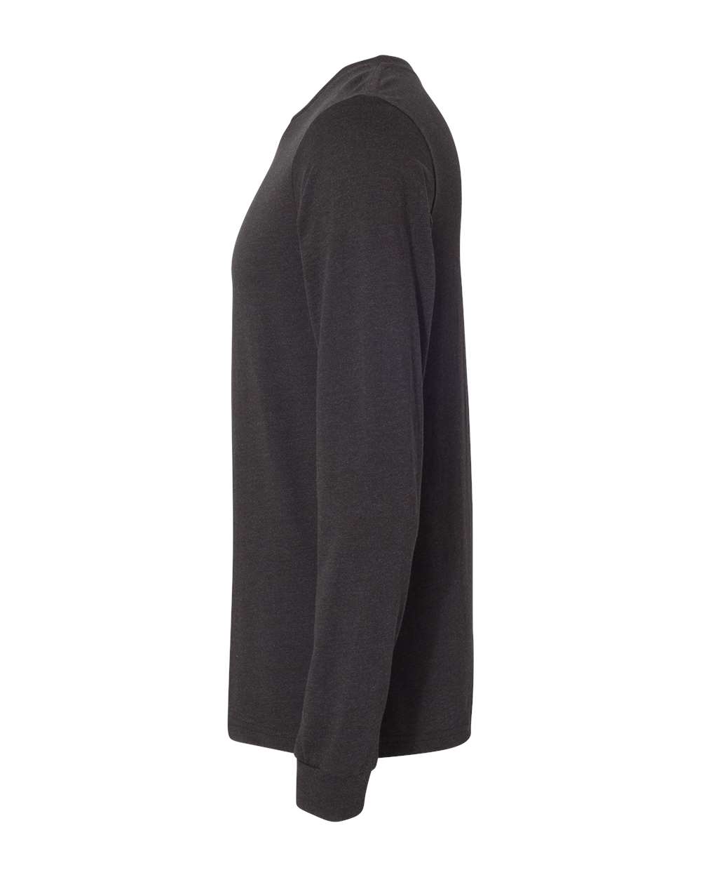 BELLA + CANVAS Heather CVC Long Sleeve Tee - 3501CVC Black Heather