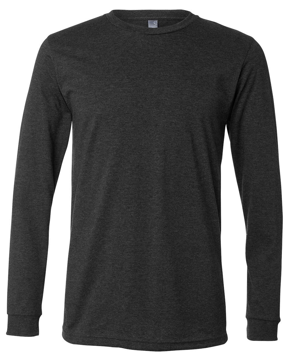BELLA + CANVAS Heather CVC Long Sleeve Tee - 3501CVC Dark Grey Heather