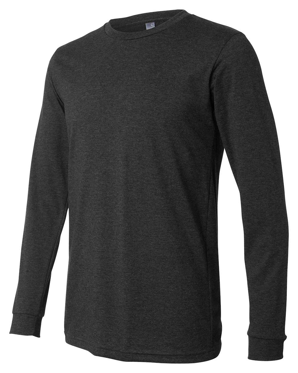 BELLA + CANVAS Heather CVC Long Sleeve Tee - 3501CVC Dark Grey Heather