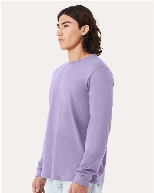 BELLA + CANVAS Heather CVC Long Sleeve Tee - 3501CVC Heather Dark Lavender