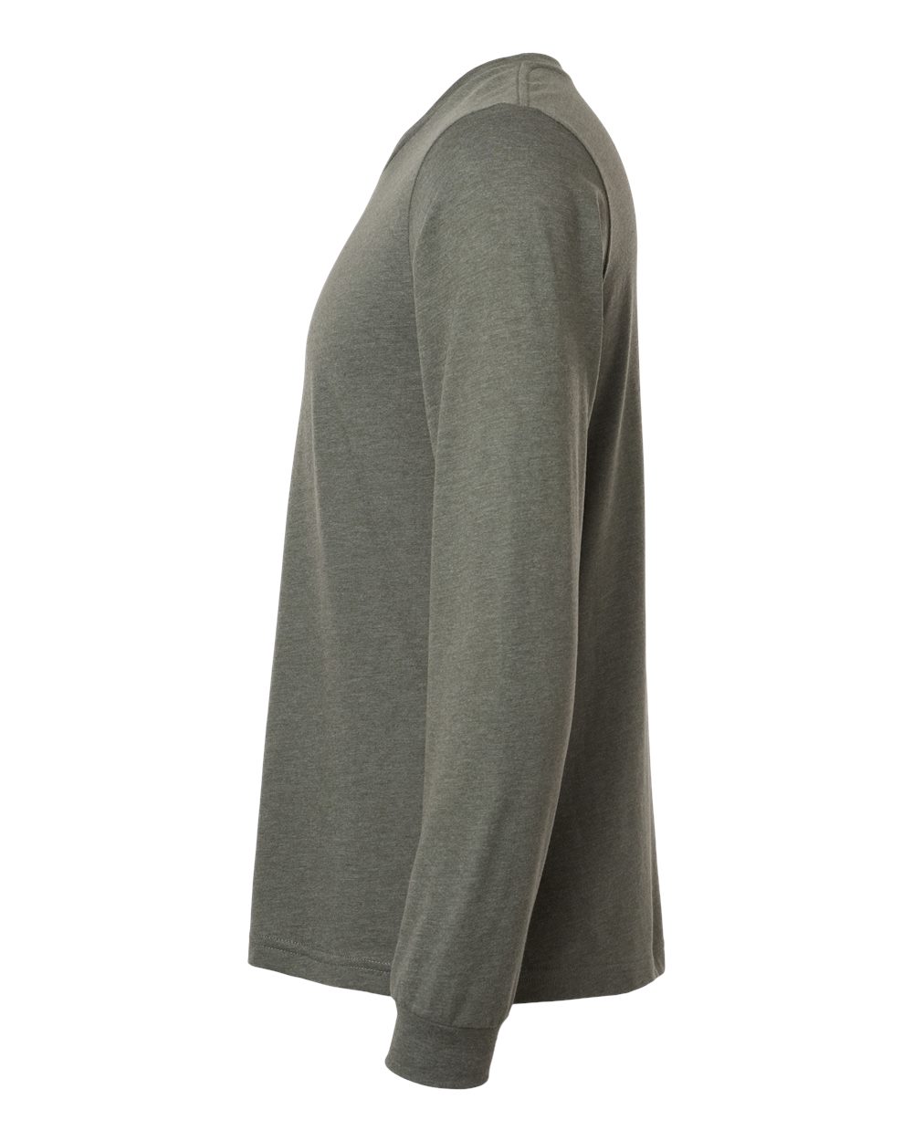 BELLA + CANVAS Heather CVC Long Sleeve Tee - 3501CVC Heather Military Green