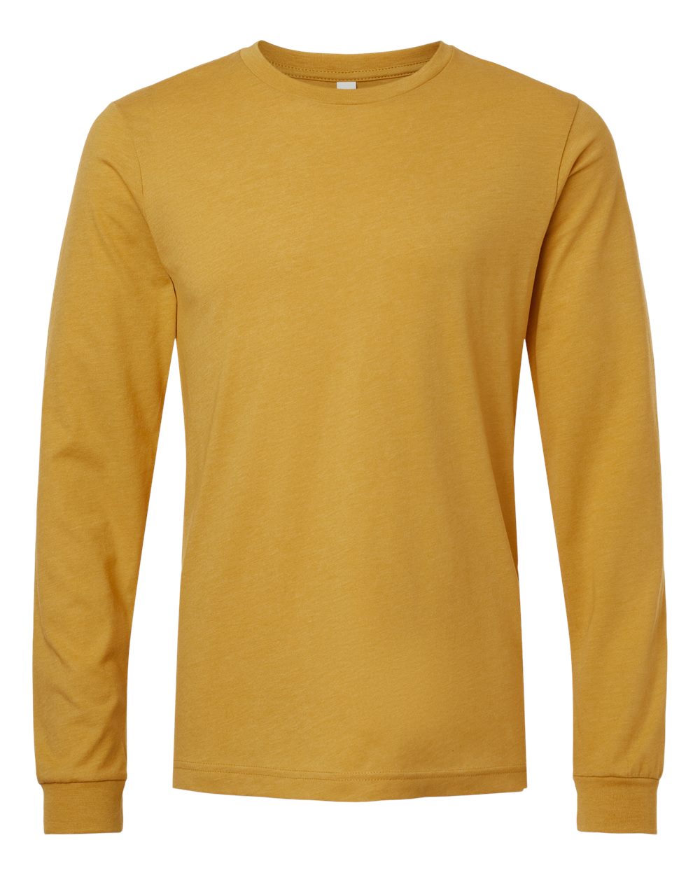 BELLA + CANVAS Heather CVC Long Sleeve Tee - 3501CVC Heather Mustard