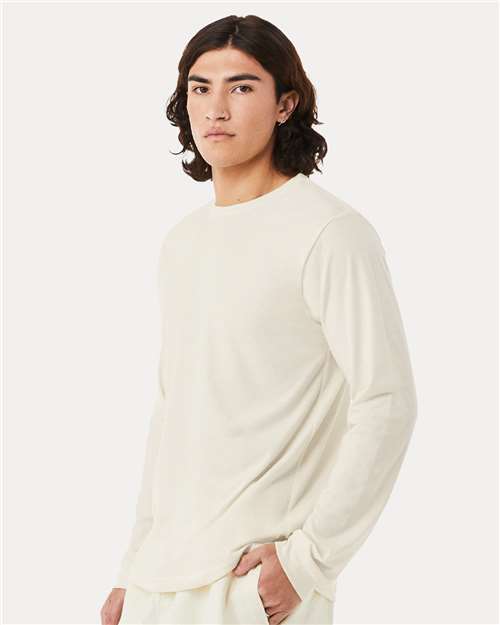 BELLA + CANVAS Heather CVC Long Sleeve Tee - 3501CVC Heather Natural