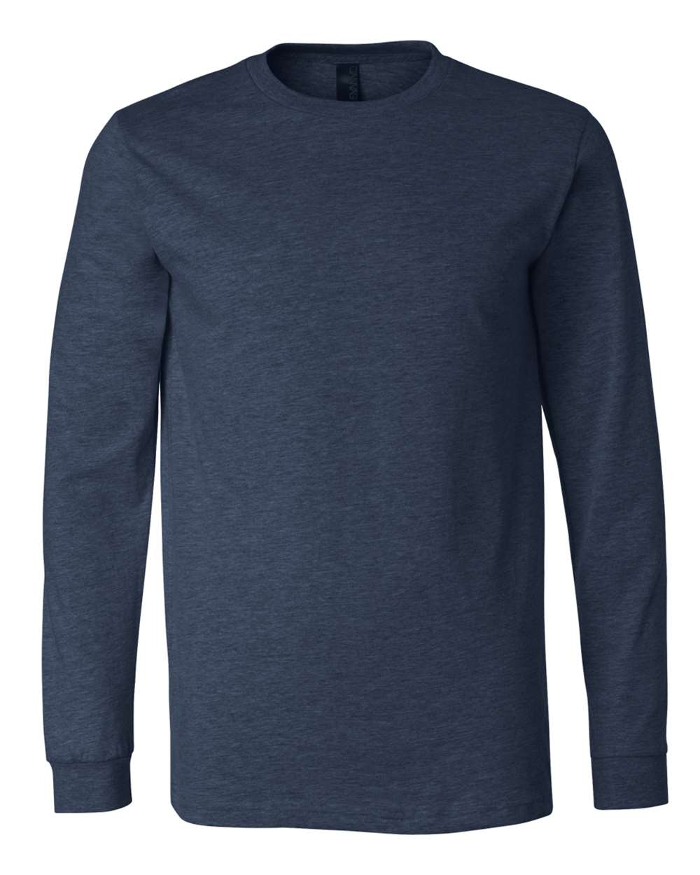 BELLA + CANVAS Heather CVC Long Sleeve Tee - 3501CVC Heather Navy