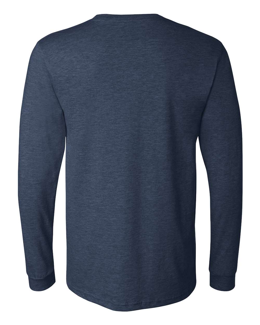 BELLA + CANVAS Heather CVC Long Sleeve Tee - 3501CVC Heather Navy