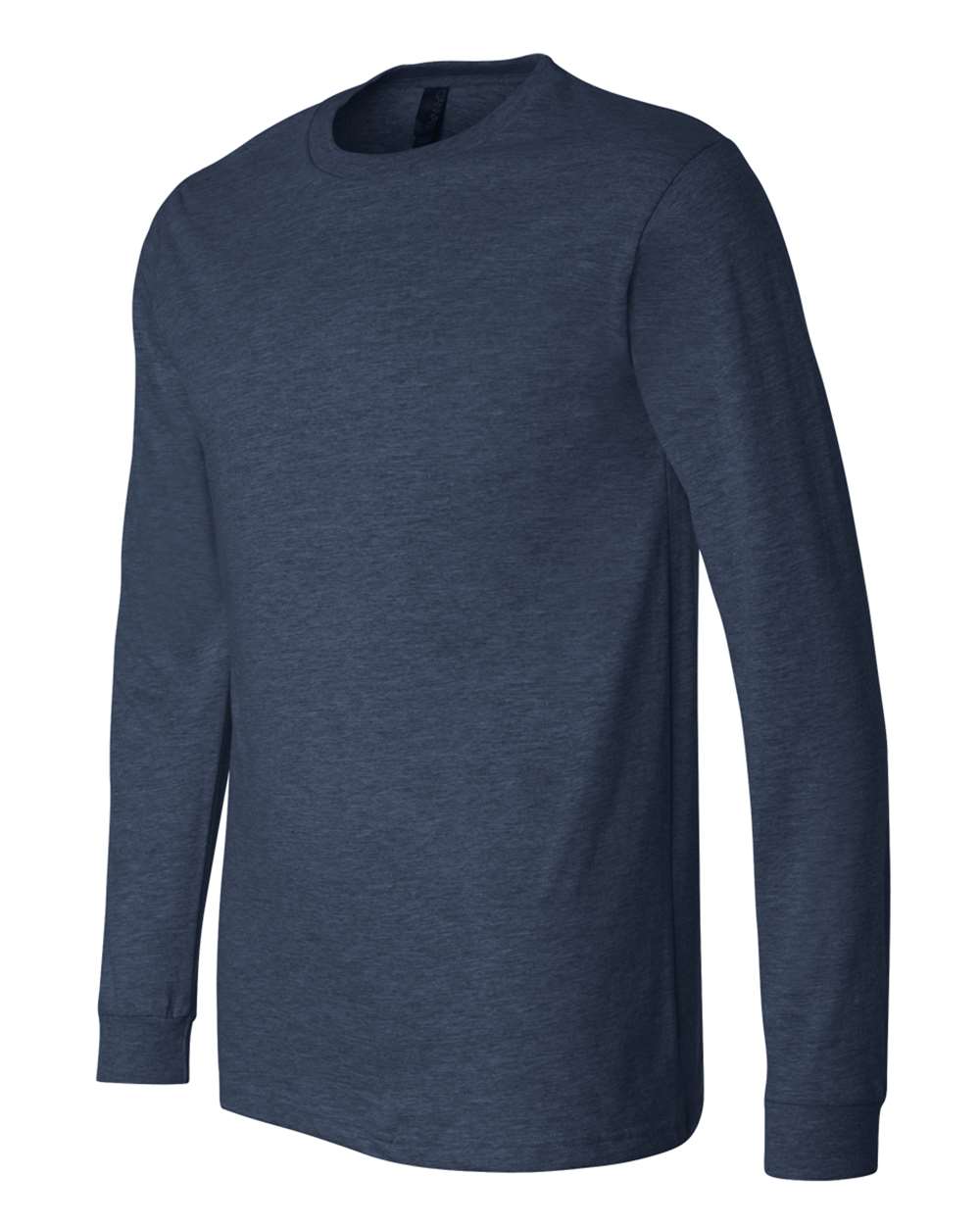 BELLA + CANVAS Heather CVC Long Sleeve Tee - 3501CVC Heather Navy
