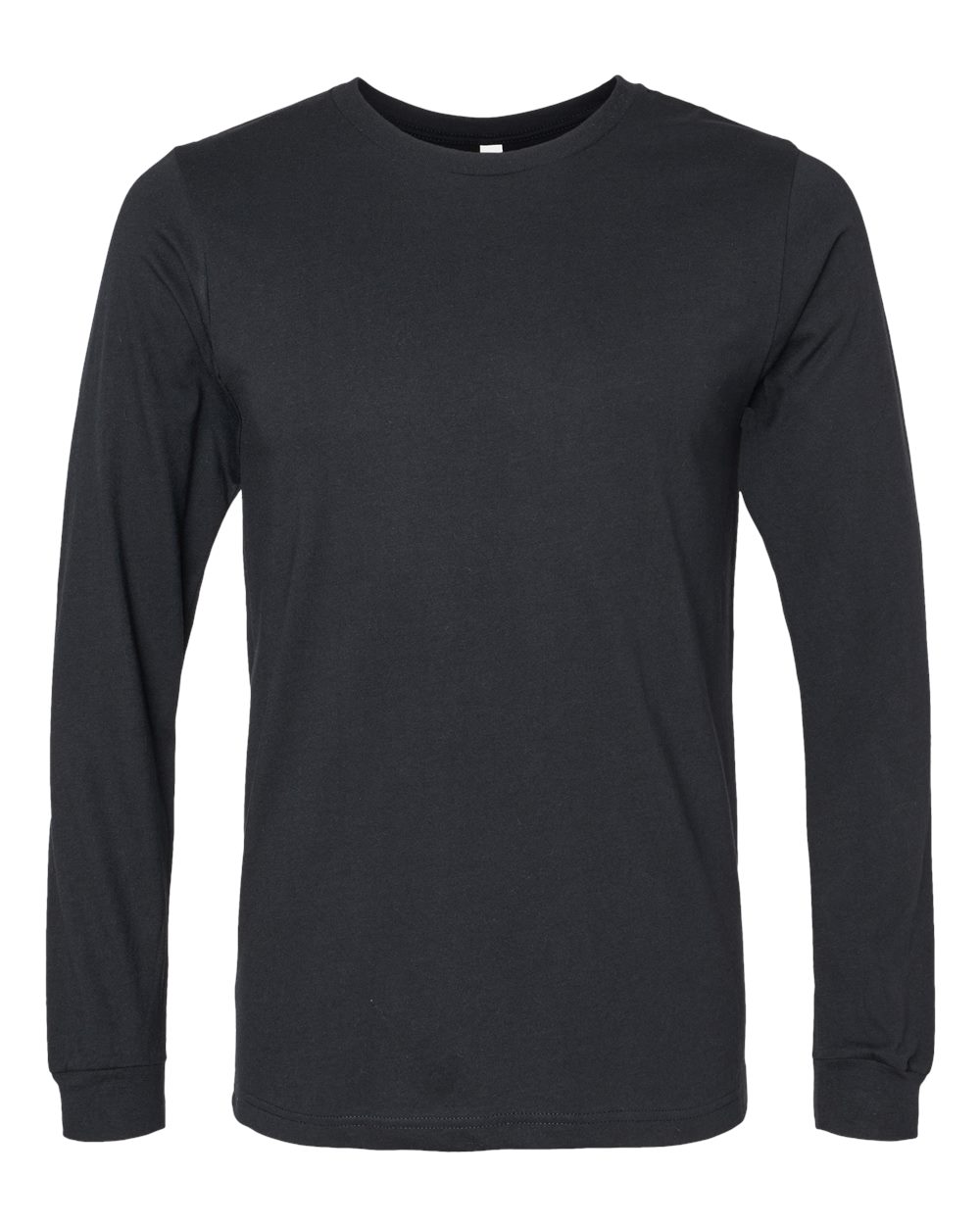 BELLA + CANVAS Heather CVC Long Sleeve Tee - 3501CVC Solid Black Blend