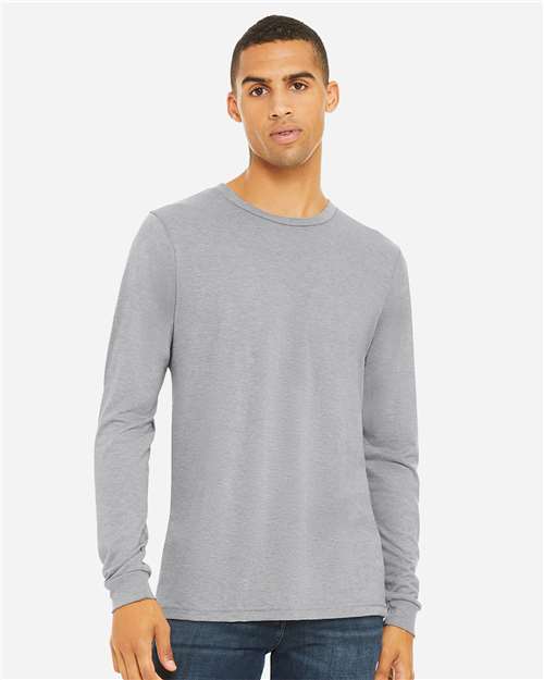 BELLA + CANVAS Unisex Triblend Long Sleeve Tee - 3513 Athletic Grey Triblend