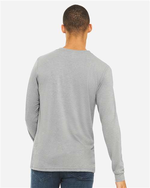BELLA + CANVAS Unisex Triblend Long Sleeve Tee - 3513 Athletic Grey Triblend