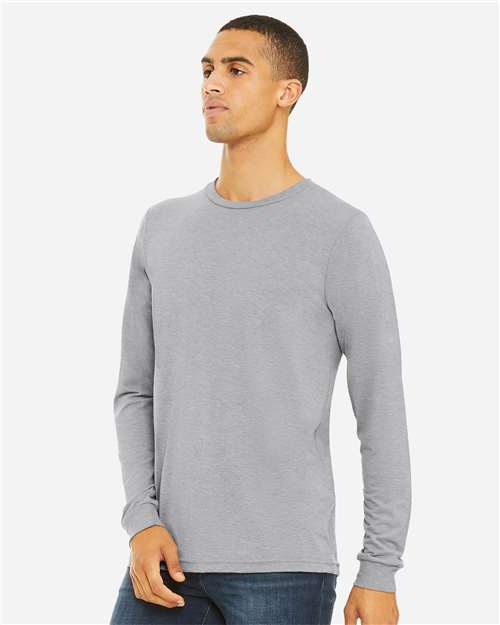 BELLA + CANVAS Unisex Triblend Long Sleeve Tee - 3513 Athletic Grey Triblend