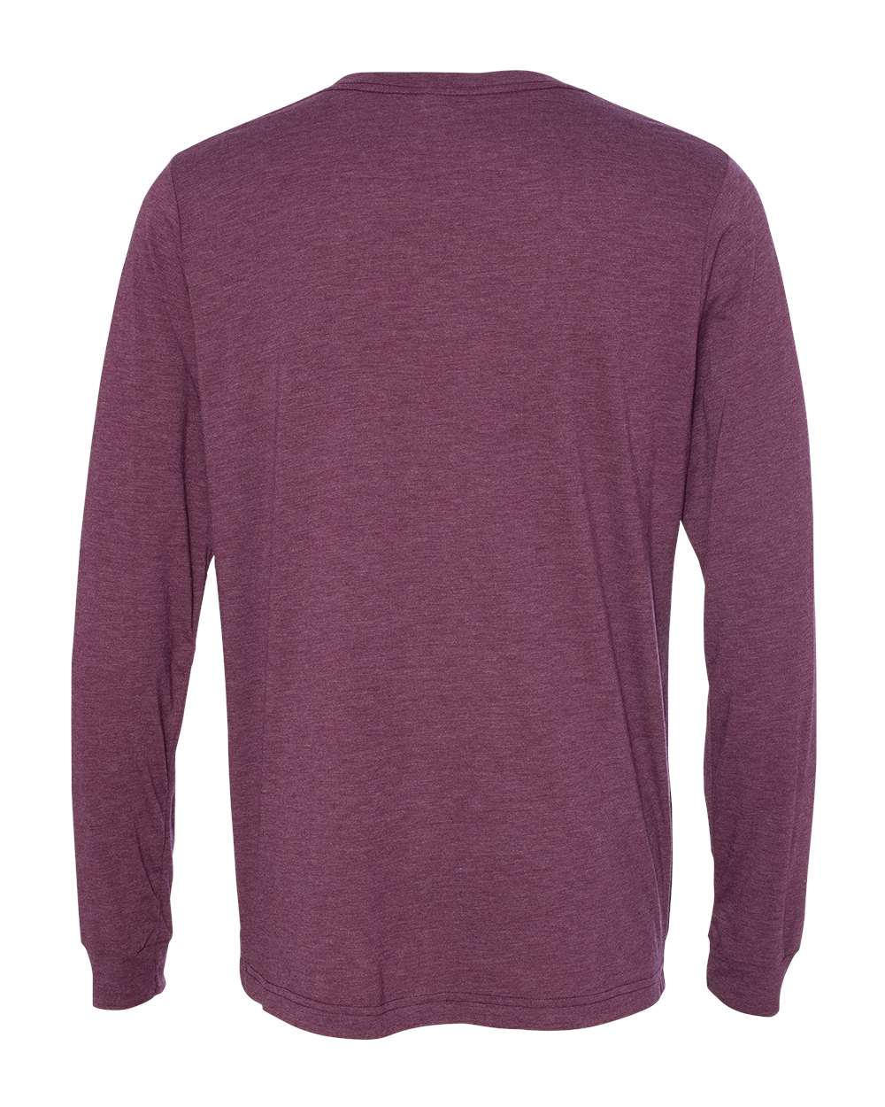 BELLA + CANVAS Unisex Triblend Long Sleeve Tee - 3513 Maroon Triblend