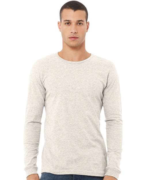BELLA + CANVAS Unisex Triblend Long Sleeve Tee - 3513 Oatmeal Triblend