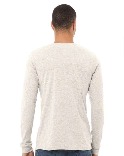 BELLA + CANVAS Unisex Triblend Long Sleeve Tee - 3513 Oatmeal Triblend