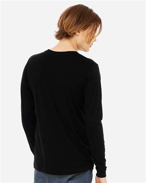 BELLA + CANVAS Unisex Triblend Long Sleeve Tee - 3513 Solid Black Triblend