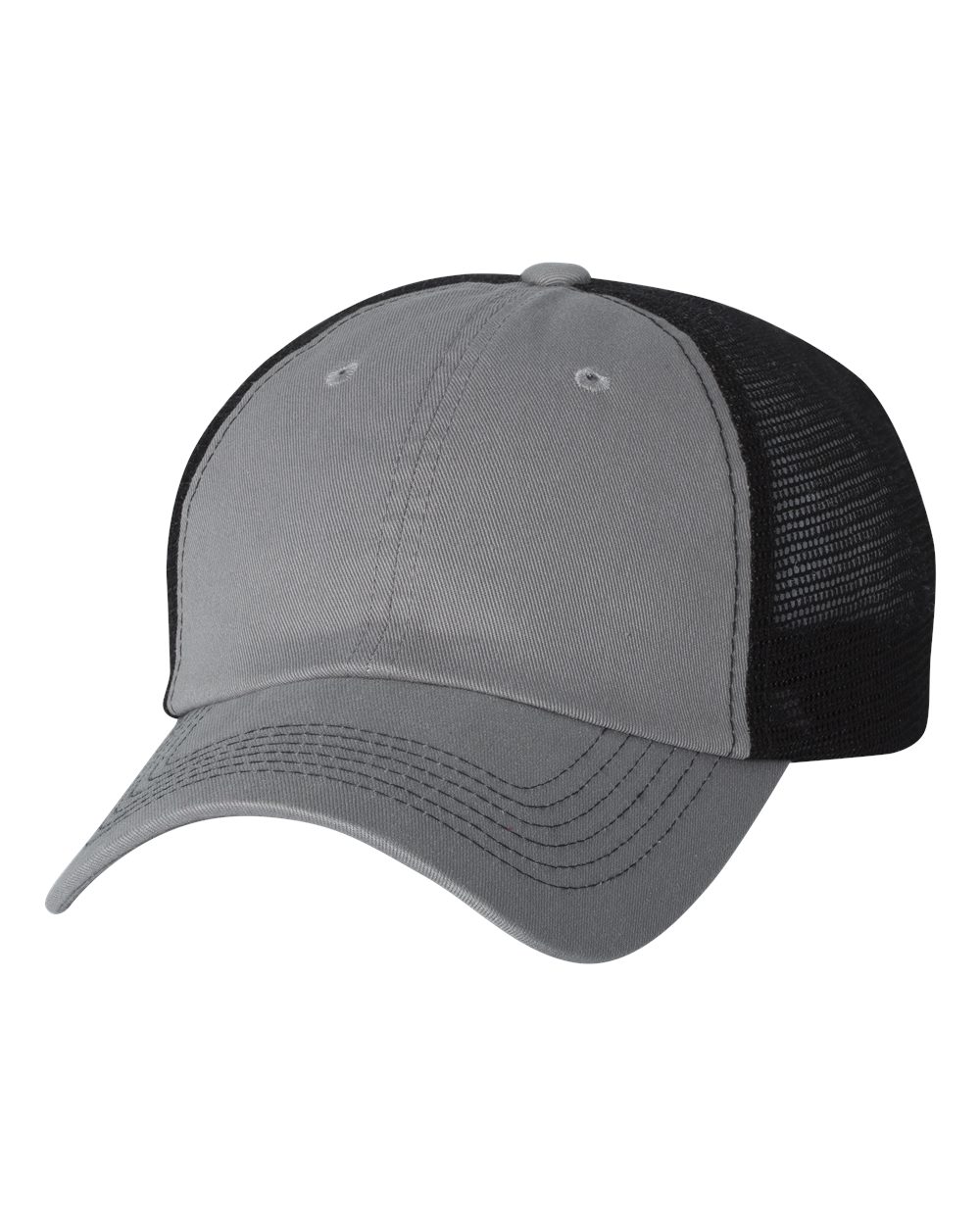 Valucap Contrast-Stitch Mesh-Back Cap - 3100 - 3100S Grey- Black