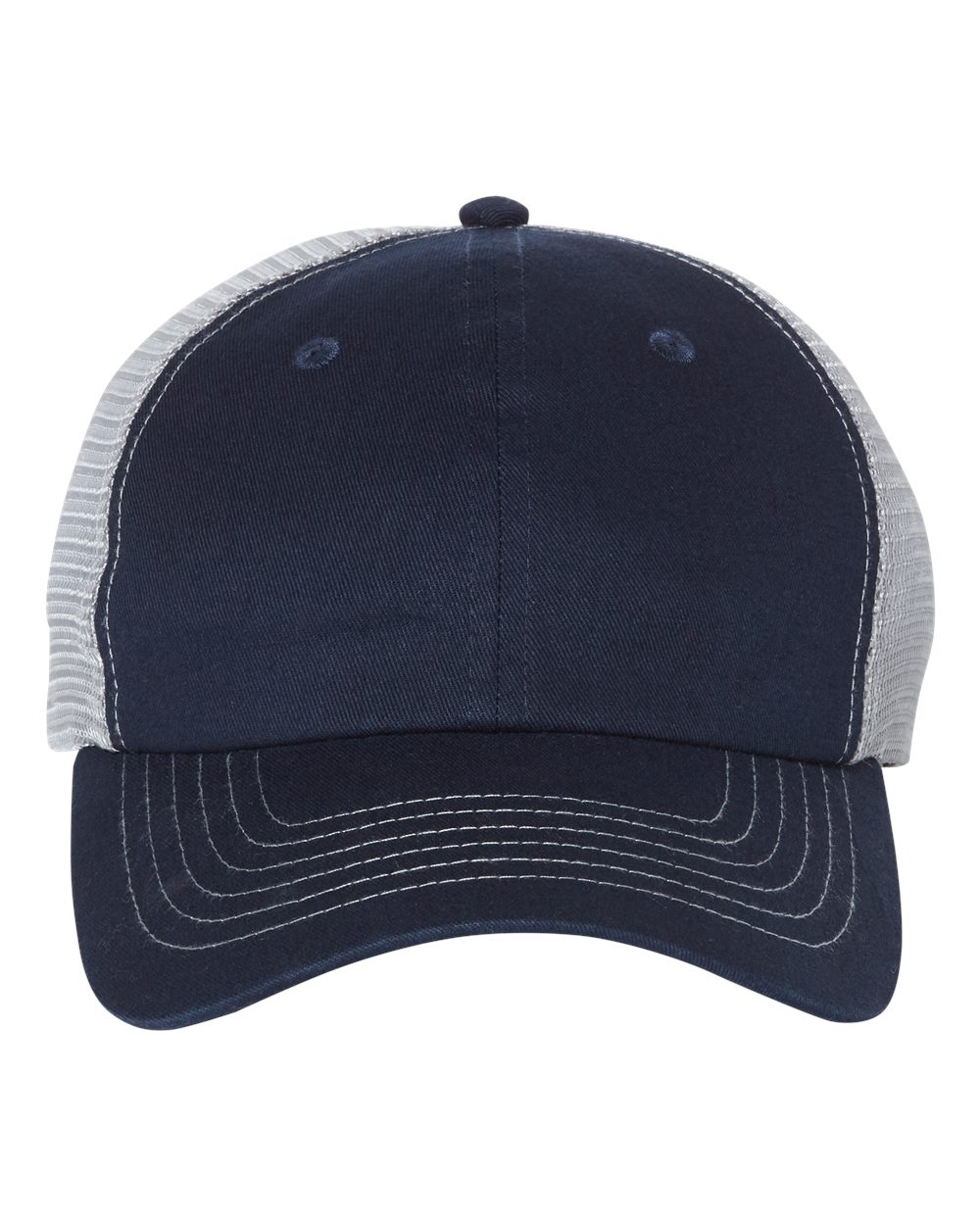 Valucap Contrast-Stitch Mesh-Back Cap - 3100 - 3100S Navy- Grey