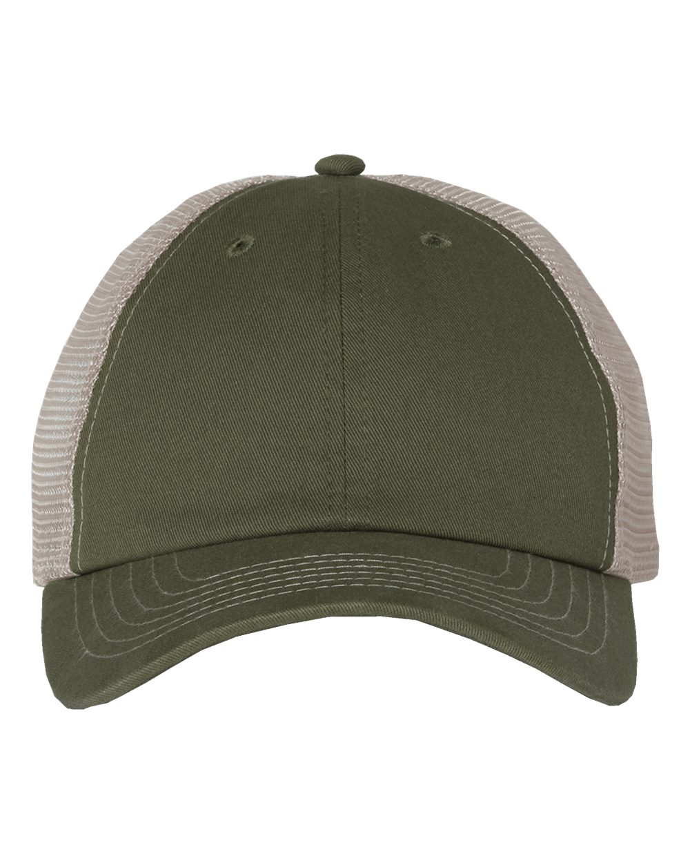 Valucap Contrast-Stitch Mesh-Back Cap - 3100 - 3100S Olive- Khaki
