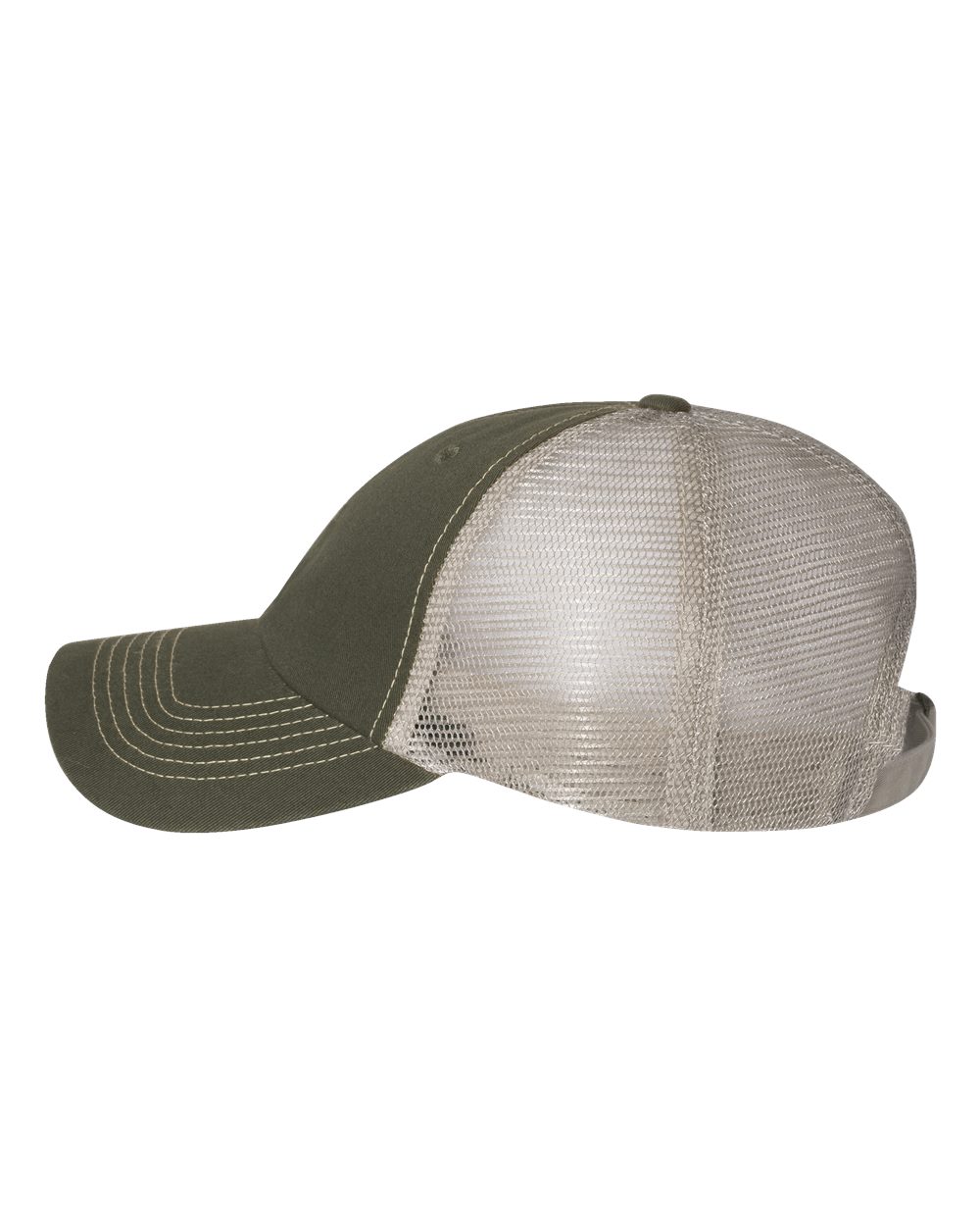 Valucap Contrast-Stitch Mesh-Back Cap - 3100 - 3100S Olive- Khaki