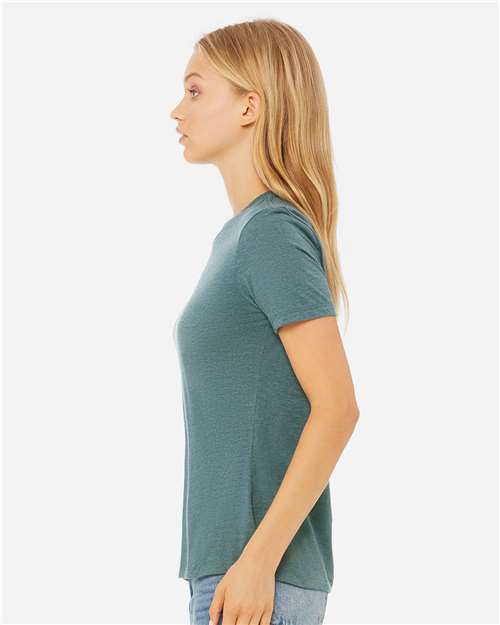 BELLA + CANVAS Women’s Relaxed Fit Heather CVC Tee - 6400CVC Heather Deep Teal