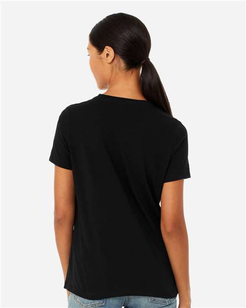 BELLA + CANVAS Women’s Relaxed Fit Heather CVC Tee - 6400CVC Solid Black Blend