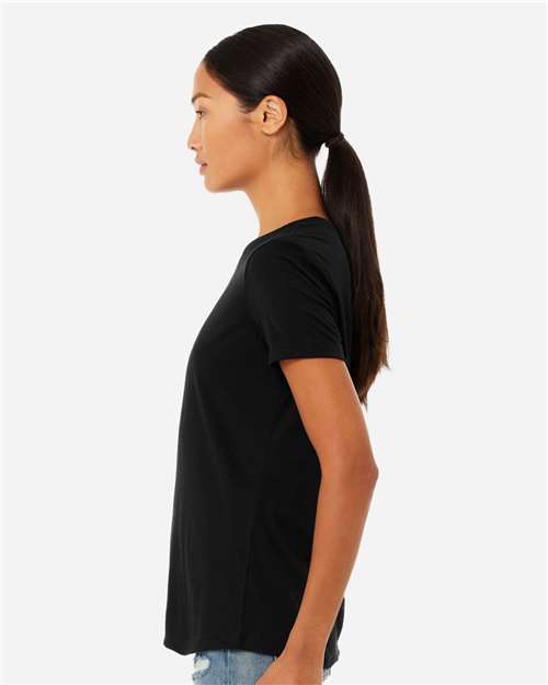 BELLA + CANVAS Women’s Relaxed Fit Heather CVC Tee - 6400CVC Solid Black Blend