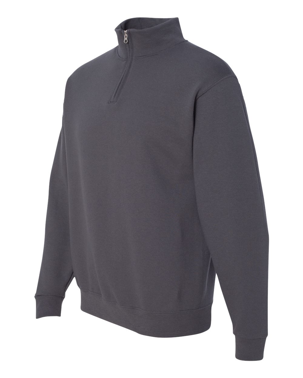 JERZEES Unisex Nublend® Cadet Collar Quarter-Zip Sweatshirt - 995MR Charcoal Grey