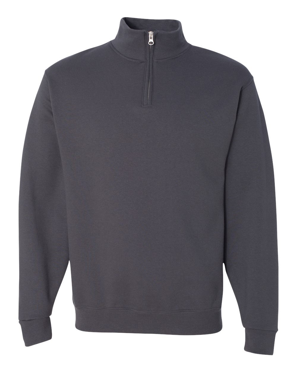 JERZEES Unisex Nublend® Cadet Collar Quarter-Zip Sweatshirt - 995MR Charcoal Grey