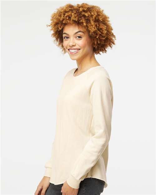 Independent Trading Co. Women's California Wave Wash Crewneck Sweatshirt - PRM2000 Bone