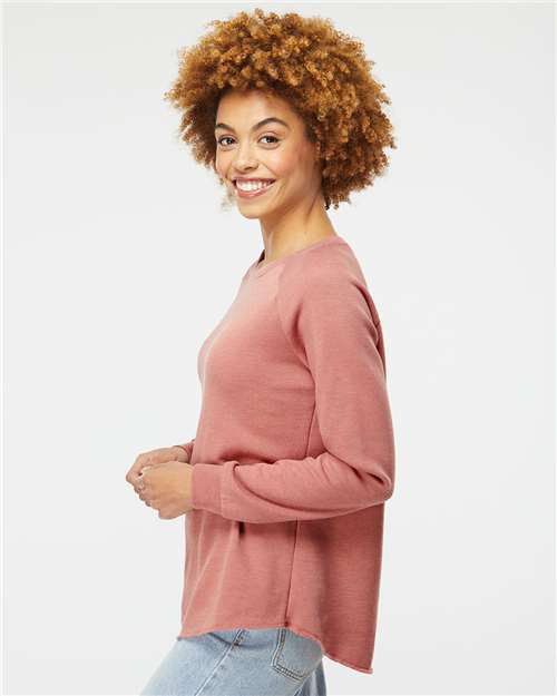 Independent Trading Co. Women's California Wave Wash Crewneck Sweatshirt - PRM2000 Dusty Rose
