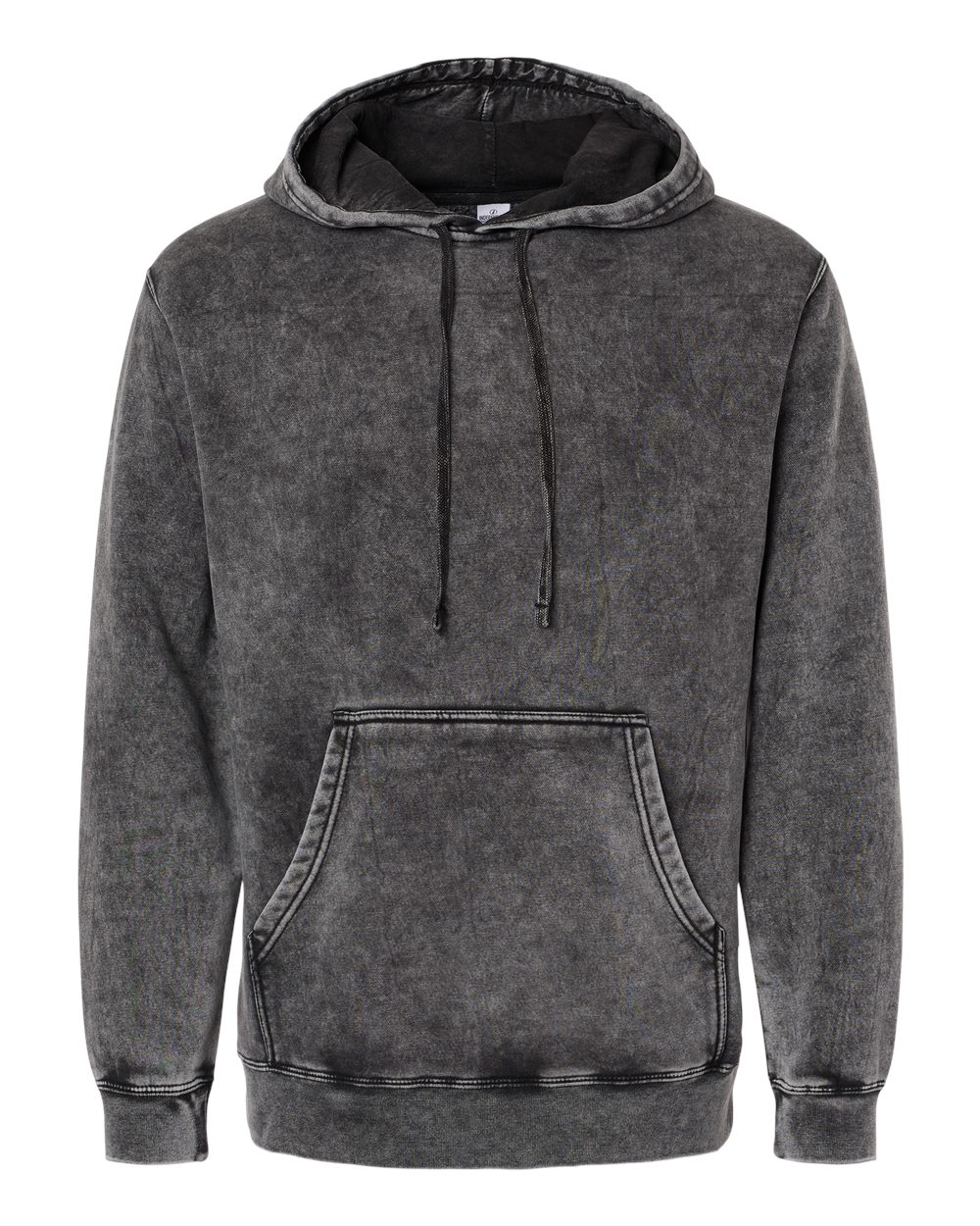 Independent Trading Co. Unisex Midweight Mineral Wash Hooded Sweatshirt - PRM4500MW Black