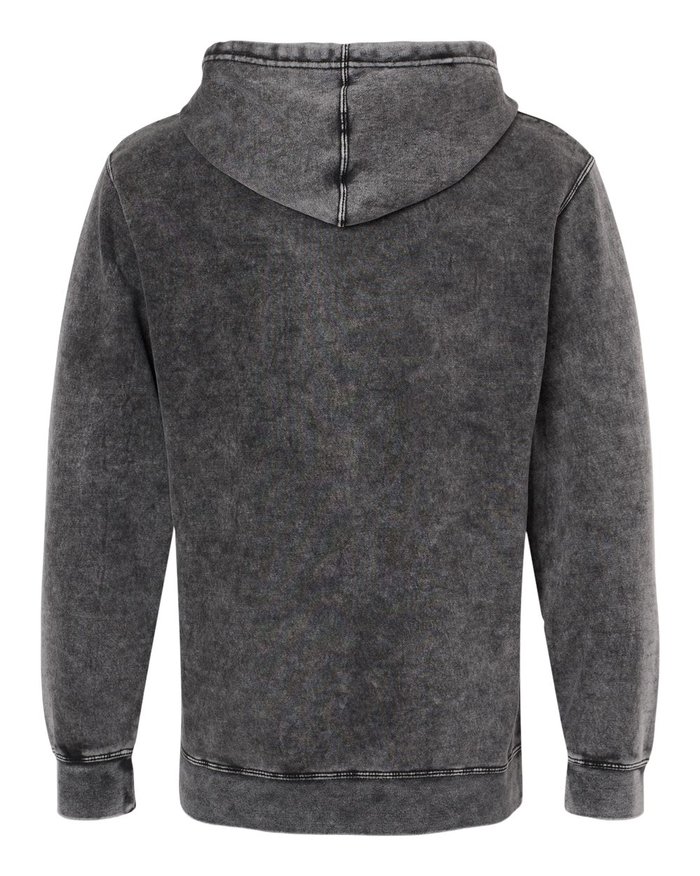 Independent Trading Co. Unisex Midweight Mineral Wash Hooded Sweatshirt - PRM4500MW Black
