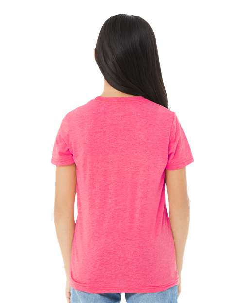 BELLA + CANVAS Youth Triblend Tee - 3413Y Charity Pink Triblend
