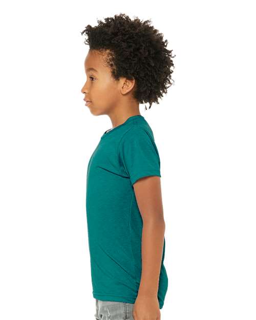 BELLA + CANVAS Youth Triblend Tee - 3413Y Teal Triblend