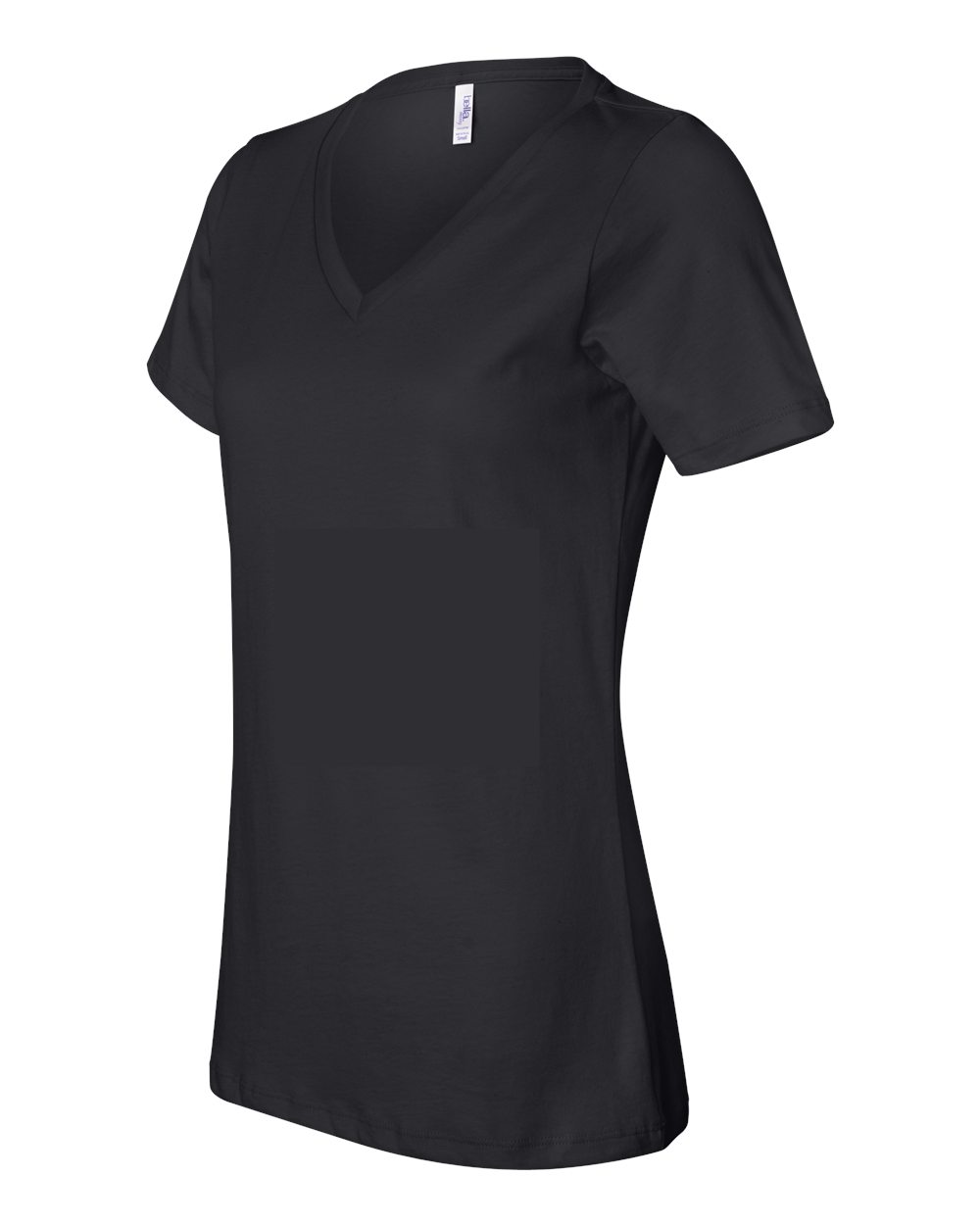 BELLA + CANVAS Women’s Relaxed Jersey V-Neck Tee - 6405 Black