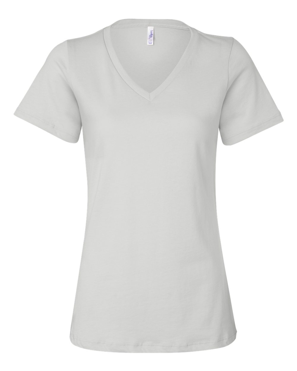 BELLA + CANVAS Women’s Relaxed Jersey V-Neck Tee - 6405 White