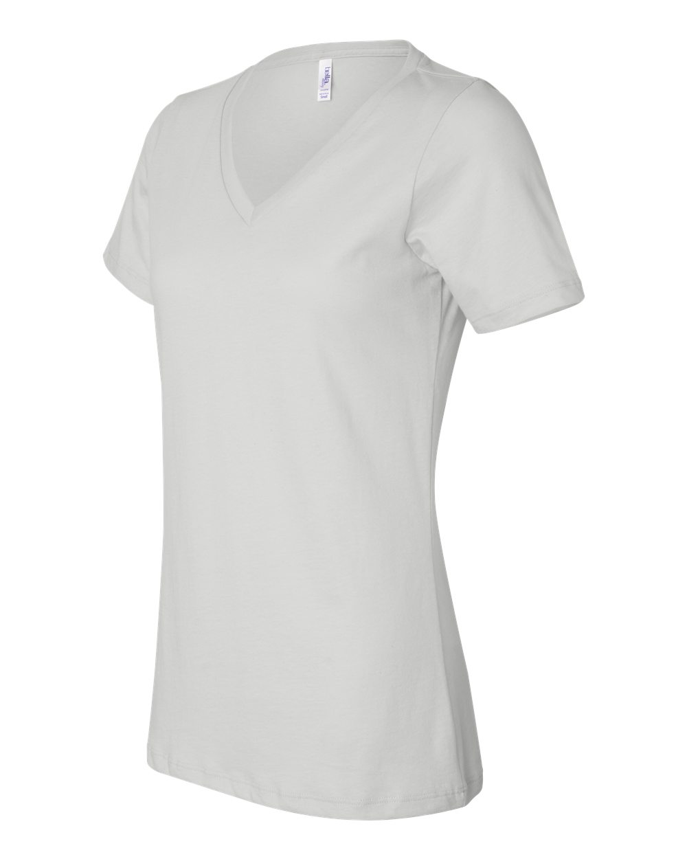 BELLA + CANVAS Women’s Relaxed Jersey V-Neck Tee - 6405 White