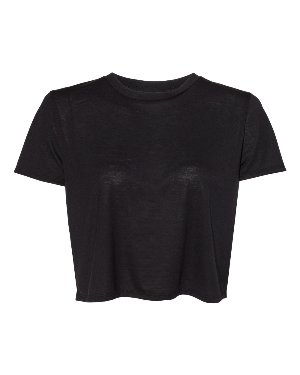 BELLA + CANVAS Women’s Flowy Crop Tee - 8882 - 8882B Black