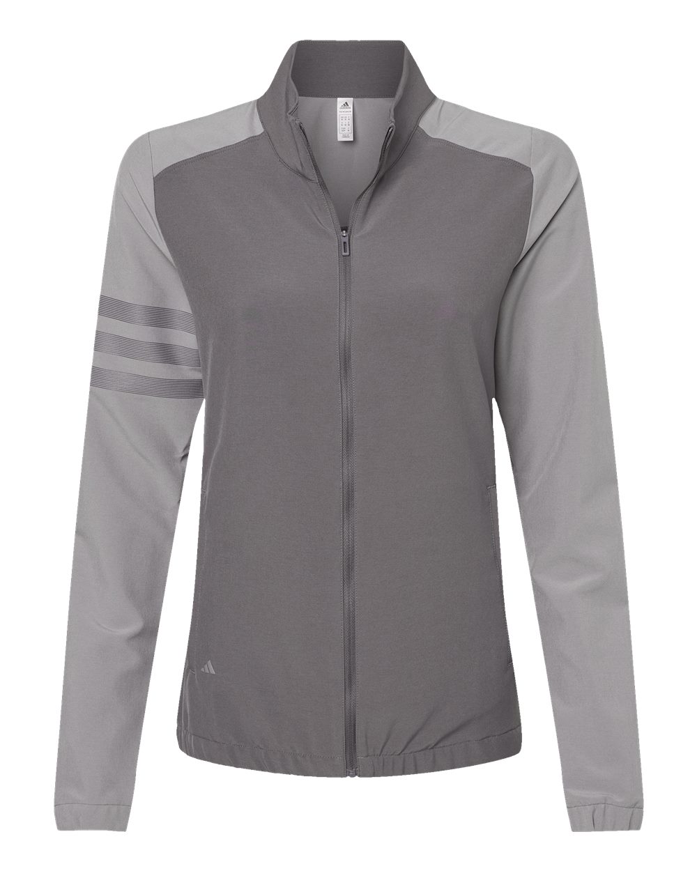 Adidas Women's Wind Resistant Full-Zip Jacket - A268 Grey Five- Grey Three