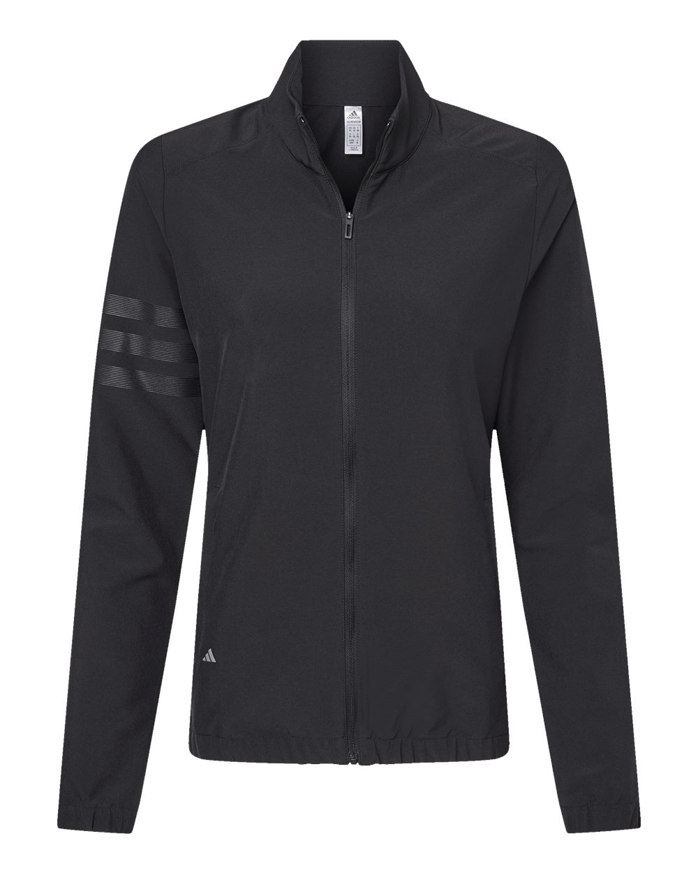 Adidas Women's Wind Resistant Full-Zip Jacket - A268 Black- Black
